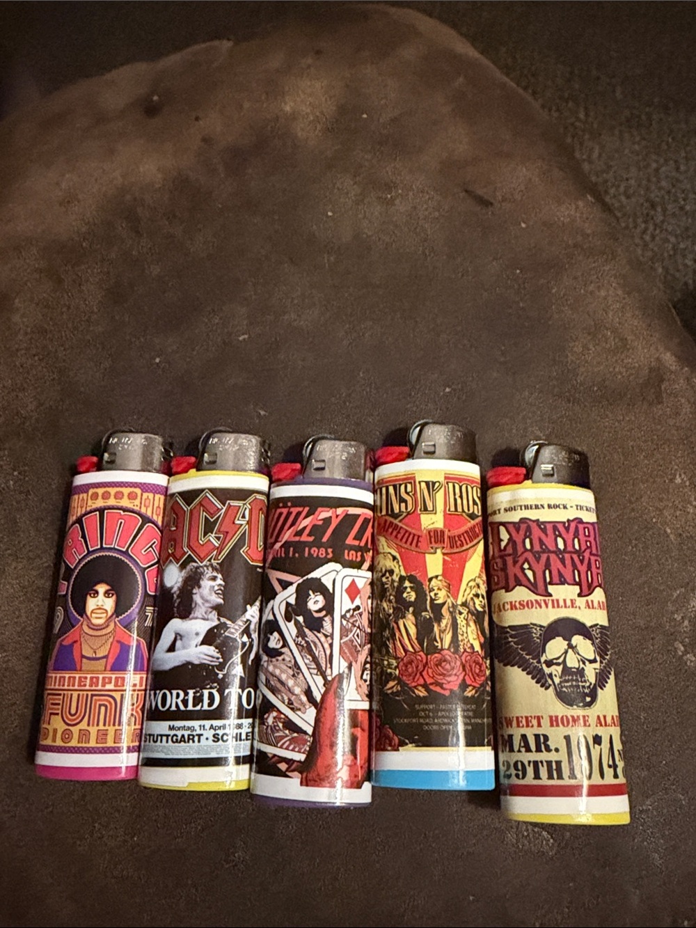 Rock Band Graphic Lighters - Set of 5